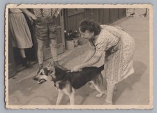 Woman with German Shepherd -