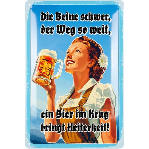 Retro blechschild bier - bier, lustige