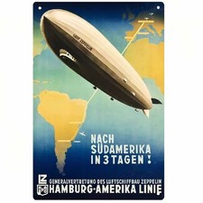 Blechschild Luftschiff Graf