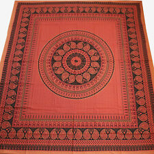 Tagesdecke Bettüberwurf  Rajasthan Classic Baumwolle Indien Dekotuch Rot Orange