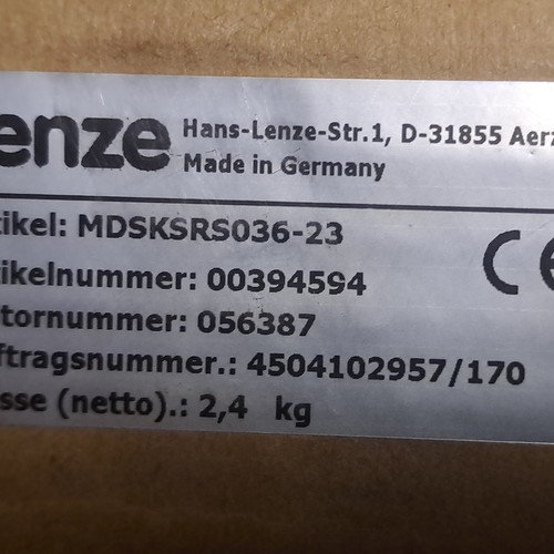 Lenze servomotor mdsksrs036 - servomotor, mdsksrs036-23