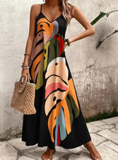 Damen Maxikleid mit tropischem
