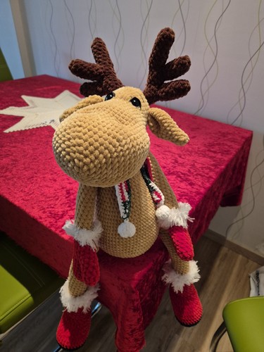Amigurumi elch handgehäkelt - elch,