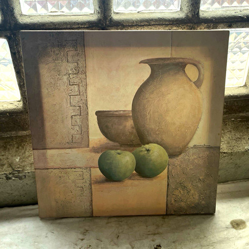 Wandbild stillleben tonkrüge - stillleben,