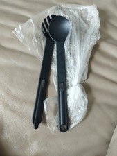 Tupperware Combinette Salatbesteck Spagettizange, Schwarz Neu