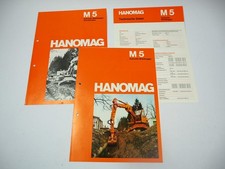 Hanomag M5 Mobilbagger + Ausrüstungen 3x Prospekt ca. 1974