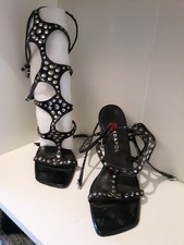 Ledapol Sandaletten Gladiators Lack Nieten Größe 38