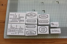 11 Silikon-Stempel La Blanche Wünsche Schriften