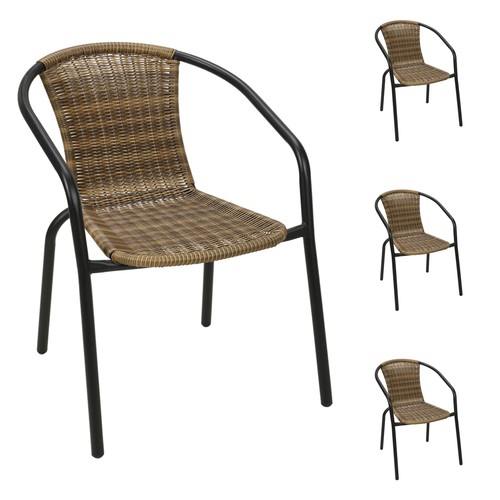 Stück rattan stapelstuhl - 4,