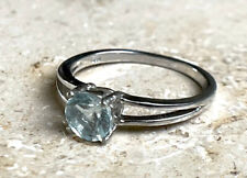 Silber Ring mit Blau Topas