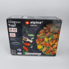 alpina Kochtopf Ø 24 cm - Induktion/Gas/Keramik - Silikongriffe - Spülmaschinenf