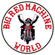 263/264 Support 81 Aufkleber „BIG RED MACHINE WORLD - BIKER“ Ø45mm, Ø100mm