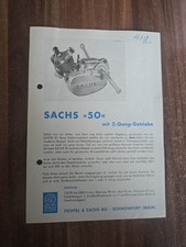 Werbeblatt/Sachs 50 Mit 2 Gang Getriebe/Moped/1958- Original 
