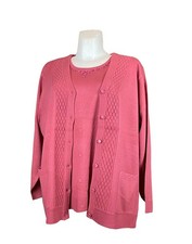 Damen Twinset Pulli kurzarm