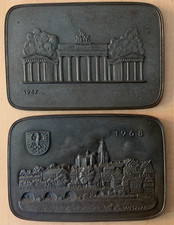 Buderus Kunstguss Plakette Relief 2 Jahresplaketten 1967, 1968