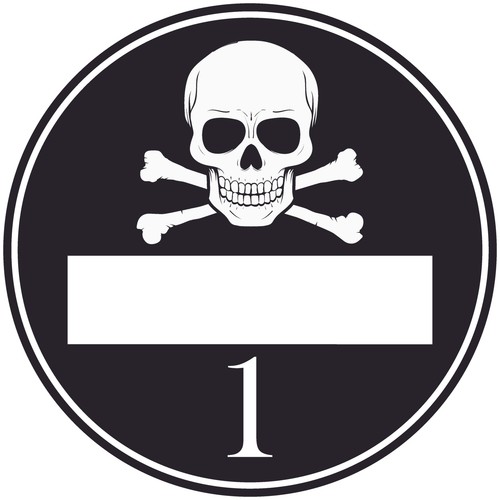 Euro plakette totenkopf - 2x,