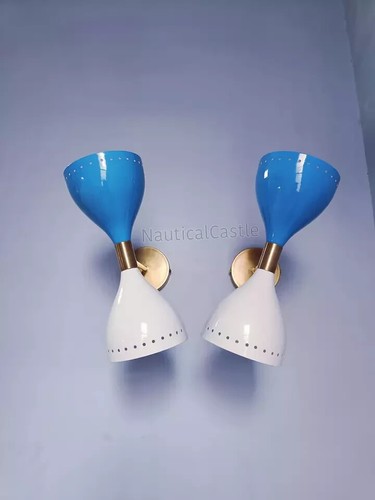 Messing wandlampe paar - messing,