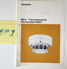 1984 Siemens MS 8 Pulsmeldetechnik Wärmemelder BD857 Prospektblatt Rarität #EP9