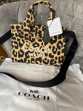 Coach New York bag umhänge Tasche Leoparden neu schwarz braun