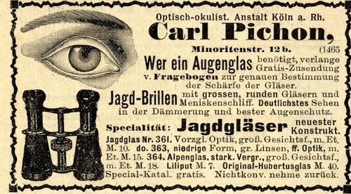 Carl pichon köln - pichon, jagdglaeser