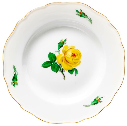 Speiseteller gelbe rose - speiseteller,