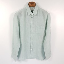 Hartford Slim-Fit Leinenhemd Herren XL Mint Grün Leinen Hemd Light Shirt Langarm