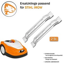 2x 19,8 cm Rasenmäher Messer