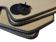 Beige Velours Fußmatten für