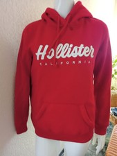 Hoody Kapuzenlangarmshirt Mädchen Damen Hollister rot weiß Sweater  Gr. L