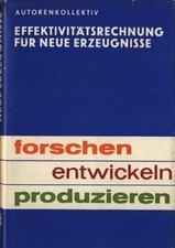 Gericke Effektivitätsrechnung für neue Erzeugnisse DDR 1968 Wirtschaft Industrie