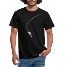 Skifahren Schwungvolle Abfahrt Skifahrer Männer T-Shirt