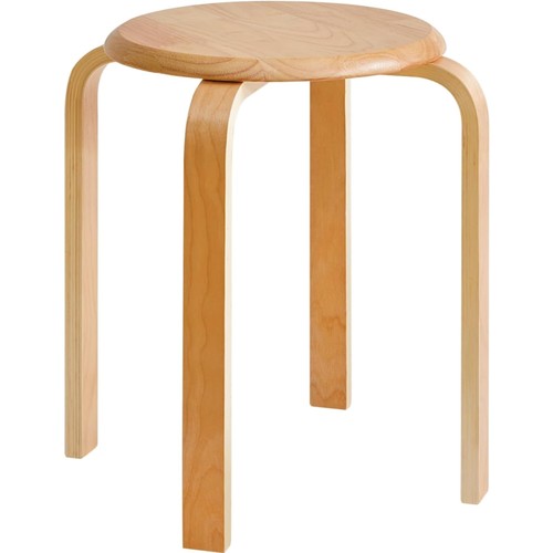 Runder stapelhocker massivholz - runder,