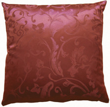 Kissenhülle Kissenbezug 40 x 40 cm Jacquard weinrot bordeaux Landhausstil