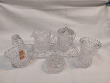 Sammlung 6 Teile kleiner Bleikristall Schalen Schüsseln Körbchen,   1,6 kg