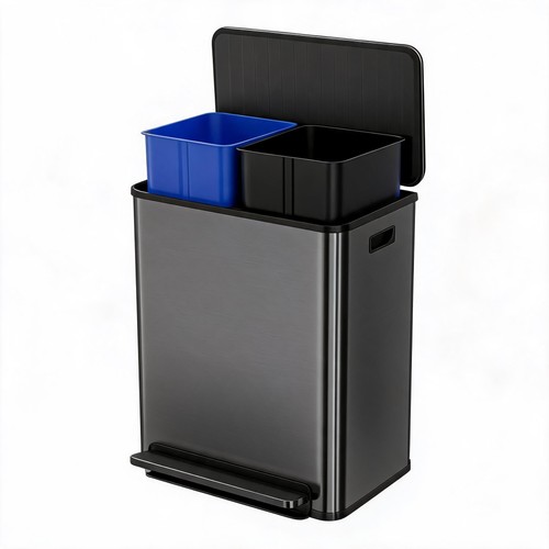 Mülleimer 60l edelstahl - 60l,