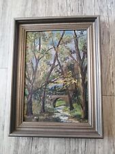 Bild Landschaft handgemalt sehr alt Ölgemälde Antiquität Dekoration