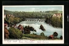 Ansichtskarte Schaffhausen, Rheinfall aus der Vogelschau, Wasserfall 1907 