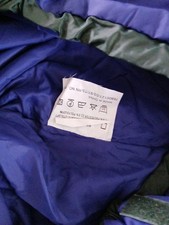 Schlafsack, lila gruen, lang, Kaputze,