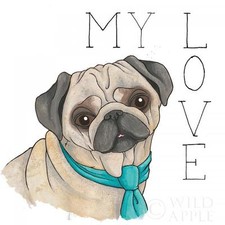 PUG DOG POSTER ART FINE ART