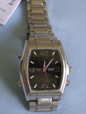 Casio Edifice Armbanduhr EFA-117D-1 VEF neues Glas! Stoppuhr  Alarm Kalender