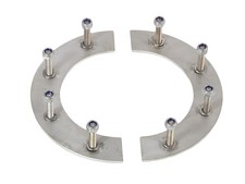 Edelstahl Haltering 2-tlg für