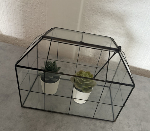 Terrarium hausform aus glas - aus,