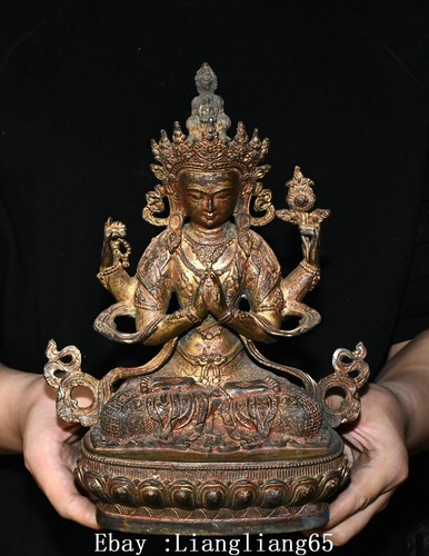 Tibet pure bronze vergoldet - tibet, 4