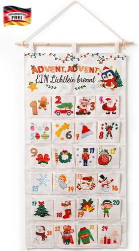Wand adventskalender stoff - wand-adventskalender,