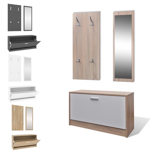 Garderobenset flur 1 - garderobenset, 3-in-1