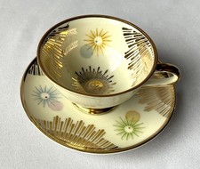 Mokkatasse Espressotasse Muster Goldrand Winterling Röslau Bavaria Vintage 50er