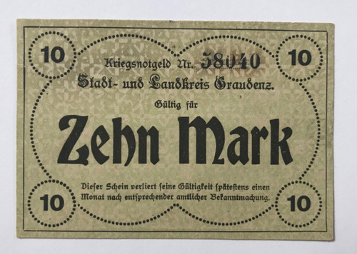 Notgeld graudenz - notgeld, in