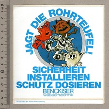 Aufkleber/Sticker Benckiser Wassertechnik Jagt Die Rohrteufel