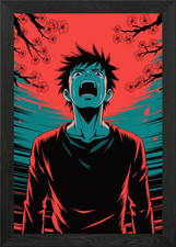 Anime Figur weint unter