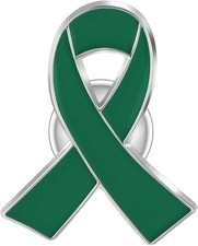 Schleife Pin - Anstecker grün - Solidarität Ansteck-Pin grün - Schleife grün